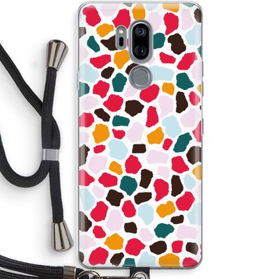 Colored Giraffe: LG G7 Thinq Transparant Hoesje met koord