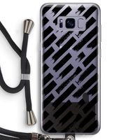 Zwarte vegen: Samsung Galaxy S8 Plus Transparant Hoesje met koord