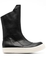 Rick Owens bottines en cuir à bout rond - Noir