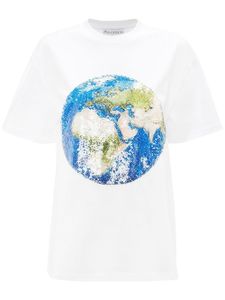 JW Anderson t-shirt à sequins - Blanc