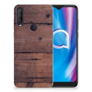 Alcatel 1S (2020) Bumper Hoesje Old Wood