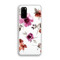 Geschilderde bloemen: Samsung Galaxy S20 Transparant Hoesje