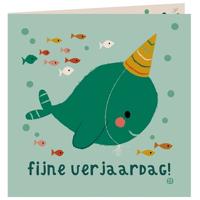 Dubbele kaart met envelop - Fijne verjaardag! Dubbele kaart met envelop - Fijne verjaardag!