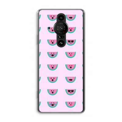 Smiley watermeloenprint: Sony Xperia Pro-I Transparant Hoesje