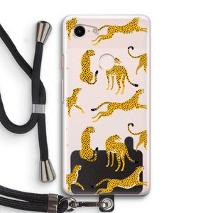 Luipaard: Pixel 3 Transparant Hoesje met koord