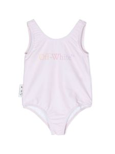 Off-White Kids maillot de bain à logo imprimé - Rose