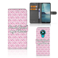 Nokia 3.4 Portemonnee Hoesje Flowers Pink DTMP