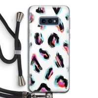 Cheetah color: Samsung Galaxy S10e Transparant Hoesje met koord