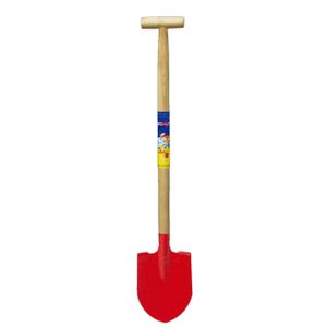 Speelgoed schep - voor kinderen - punt - metaal - rood - 70 cm