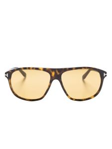 TOM FORD Eyewear lunettes de soleil Prescott à monture pilote - Marron