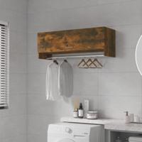 Kledingkast 100x32,5x35 cm bewerkt hout gerookt eikenkleurig
