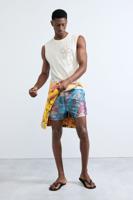 Bedrukte boxer-zwembroek - RED - XL