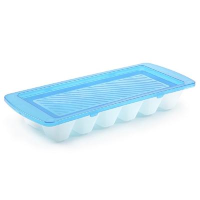 Plasticforte IJsblokjesvorm met afsluitdeksel - blauw - 1x - 12 blokjes