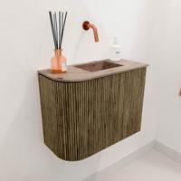 Toiletmeubel Mondiaz Joya Dlux | 51.6 cm | Meubelkleur Dusk | Faye wastafel Arena Wasbak Rechts | Zonder kraangat(en) Toiletmeubel Mondiaz Joya Dlux | 51.6 cm | Meubelkleur Dusk | Faye wastafel Arena Wasbak Rechts | Zonder kraangat(en)