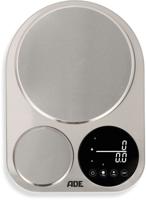 Bilancia da cucina digitale per due - ADE - ISABELLA - Acciaio inox/Plastica - 23x16,5 cm - Include 3 batterie AAA