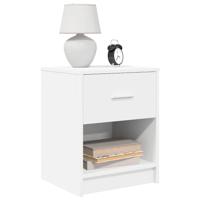 Nachtkastje met lade 40x34x50 cm wit