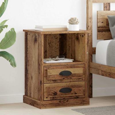 Nachtkastje 2 pcs Oud hout 43 x 36 x 60 cm Bewerkt hout