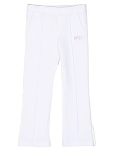 Nº21 Kids pantalon de jogging à logo brodé - Blanc