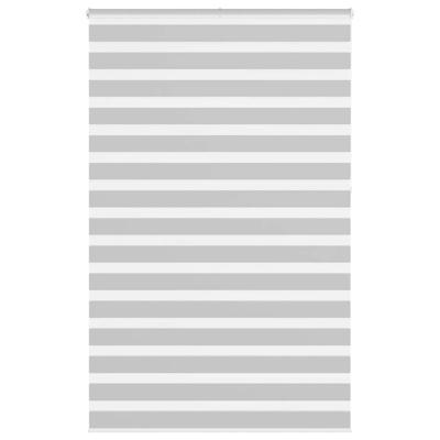 Zebra rolgordijn 150x230 cm stofbreedte 145,9 cm lichtgrijs