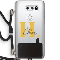 Amber Script: LG V30 Transparant Hoesje met koord