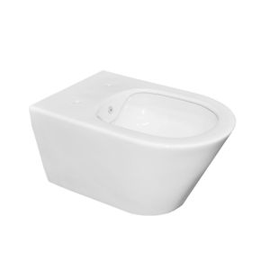 Wandcloset Wiesbaden Luxe Rimless 53 cm Inclusief Bidet-functie Wit
