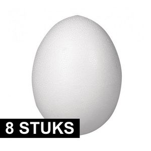 8x Piepschuim vormen eieren van 8 cm