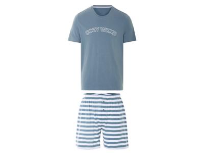 LIVERGY Heren pyjama (Blauw, S)