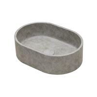 Ideavit Rock Waskom 40x28x12cm ovaal concrete beton beige 290291-D1