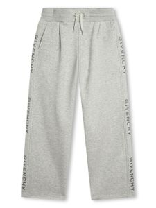 Givenchy Kids pantalon à logo imprimé - Gris