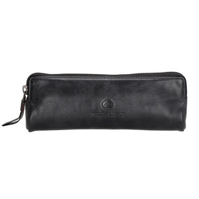 Micmacbags Leren Make Up / Pen Etui Porto Donker Navy