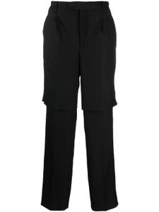 VTMNTS pantalon droit en laine mélangée - Noir