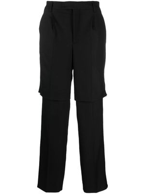 VTMNTS pantalon droit en laine mélangée - Noir