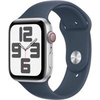 Apple Watch SE GPS+Cell 44mm alu zilver/blauw sportband M/L - thumbnail