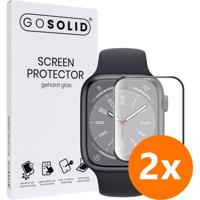 GO SOLID! Screenprotector voor Apple watch Series 8 (45 mm) gehard glas - Duopack - thumbnail