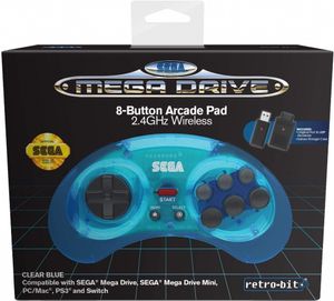 Retro-Bit SEGA Mega Drive 8-Button 2.4G Wireless Controller (Crimson Red)
