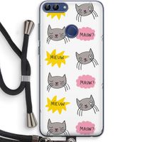 Meow: Huawei P Smart (2018) Transparant Hoesje met koord