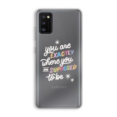 Right Place: Samsung Galaxy A41 Transparant Hoesje