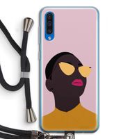 Yellow glasses: Samsung Galaxy A50 Transparant Hoesje met koord