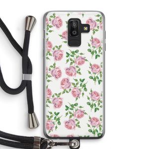 Kleine roosjes: Samsung Galaxy J8 (2018) Transparant Hoesje met koord