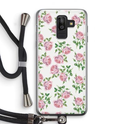 Kleine roosjes: Samsung Galaxy J8 (2018) Transparant Hoesje met koord