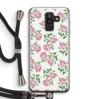Kleine roosjes: Samsung Galaxy J8 (2018) Transparant Hoesje met koord
