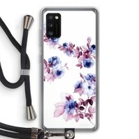 Waterverf bloemen: Samsung Galaxy A41 Transparant Hoesje met koord