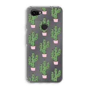 Cactus Lover: Google Pixel 3a Transparant Hoesje