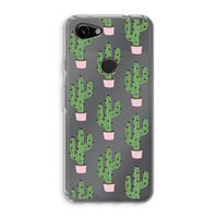 Cactus Lover: Google Pixel 3a Transparant Hoesje