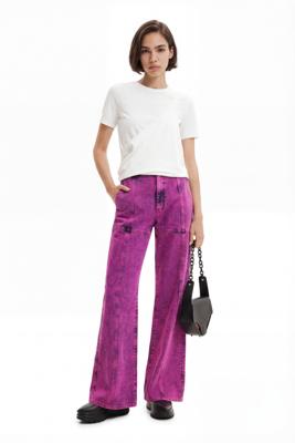 Maitrepierre wide-leg acid wash jeans - RED - XS Maitrepierre wide-leg acid wash jeans - RED - XS