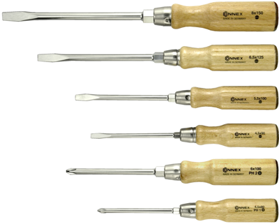 Connex Set Schroevendraaiers 6Dlg Hout - COX321206
