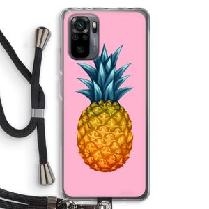 Grote ananas: Xiaomi Redmi Note 10 Pro Transparant Hoesje met koord