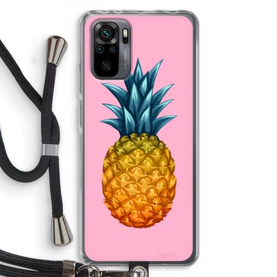 Grote ananas: Xiaomi Redmi Note 10 Pro Transparant Hoesje met koord