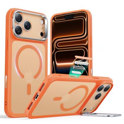 iPhone 17 Pro Classic Hybrid Magnetic Case (Camera Control, Stash Stand) - Frosted Orange iPhone 17 Pro Classic Hybrid Magnetic Case (Camera Control, Stash Stand) - Frosted Orange