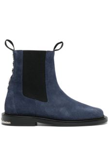 Toga Virilis bottines en daim à ornements de clous - Bleu